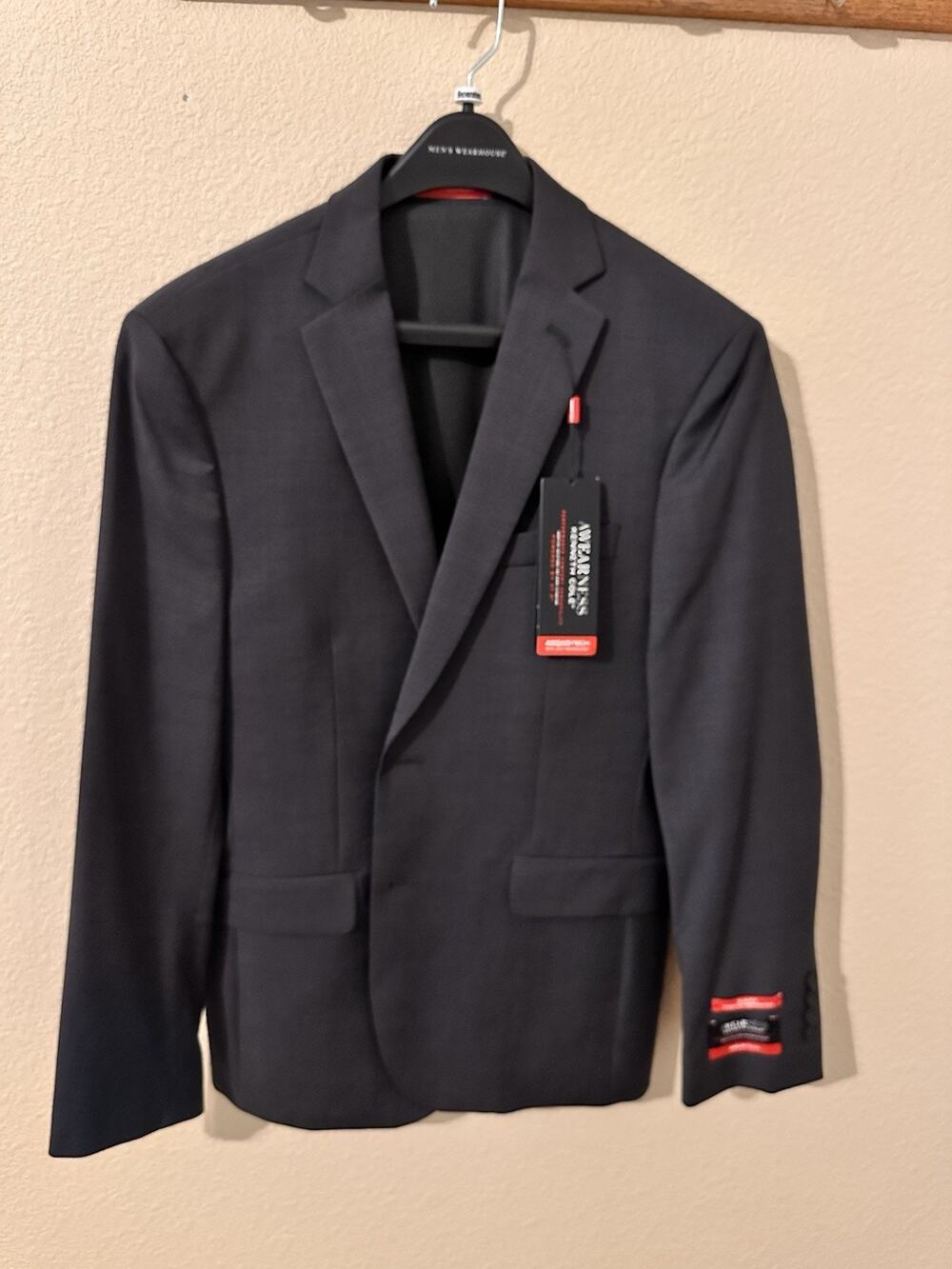 Mens Kenneth Cole Awearness Black Blazer 40s NWT